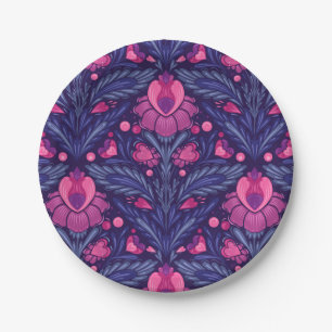 Decoratief patroon met harten papieren bordje