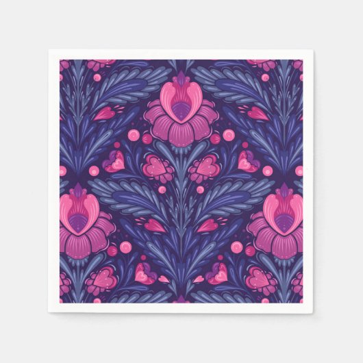 Decoratief patroon met harten servet (Voorkant)