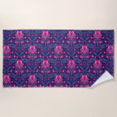 Decoratief patroon met harten strandlaken (Voorkant)