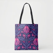 Decoratief patroon met harten tote bag (Voorkant)