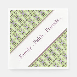 Decoratief patroon met lichtgroen servet