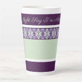 Decoratief patroon met mint-groen en appels latte mok (Voorkant)