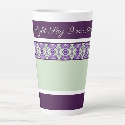 Decoratief patroon met mint-groen en appels latte mok (Voorkant)