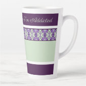 Decoratief patroon met mint-groen en appels latte mok (Rechts)