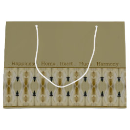 Decoratief patroon op beige groot cadeauzakje