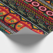 Decoratief patroon op een zwarte achtergrond in Af Cadeaupapier (Hoek)