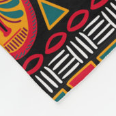 Decoratief patroon op een zwarte achtergrond in Af Fleece Deken (Hoek)