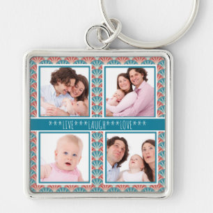 Decoratief patroon voor fotocollage instagram sleutelhanger