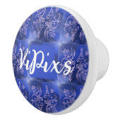 Decoratief persoonlijk keramisch trekblauw/paars keramische knop (Rechts)