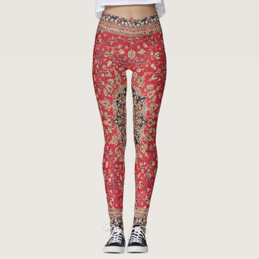  decoratief Perzisch tapijtpatroon Leggings (Voorkant)