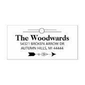 Decoratief Pijl Familie Adres Rubberstempel (Afrduk)