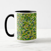 Decoratief Polka Dot Mosaic Pattern #2 Mok (Links)