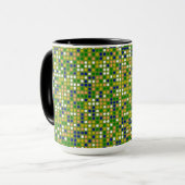 Decoratief Polka Dot Mosaic Pattern #2 Mok (Voorkant links)