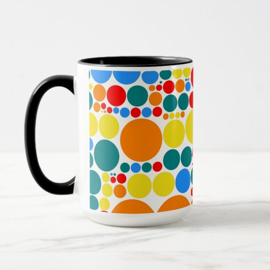 Decoratief Polka Dot Mosaic Pattern Mok (Links)