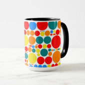 Decoratief Polka Dot Mosaic Pattern Mok (Voorkant rechts)