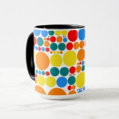 Decoratief Polka Dot Mosaic Pattern Mok (Voorkant links)