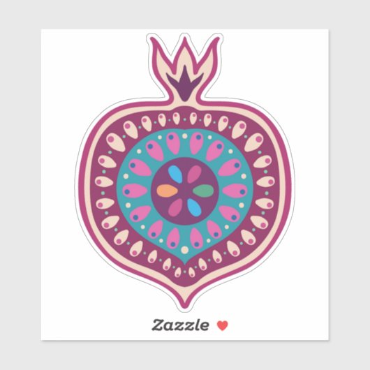 Decoratief Pomegranaat Sticker (Vel)