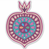Decoratief Pomegranaat Sticker (Voorkant)