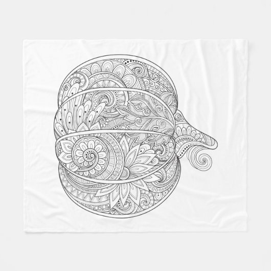 Decoratief pompoen fleece deken (Voorkant (Horizontaal))