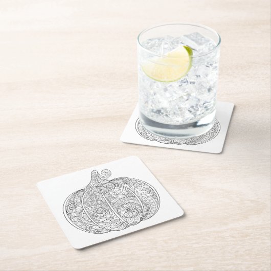 Decoratief pompoen kartonnen onderzetters (Insitu)