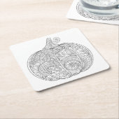 Decoratief pompoen kartonnen onderzetters (Schuin)