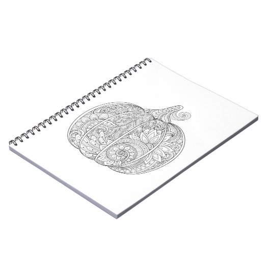 Decoratief pompoen notitieboek (Linkerzijde)