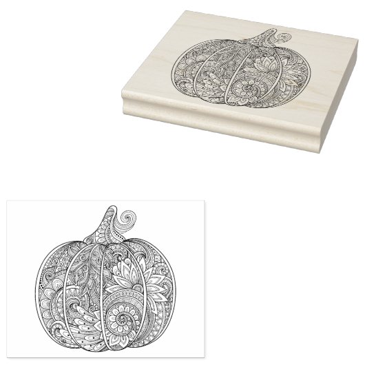 Decoratief pompoen rubberstempel (Gestempeld)