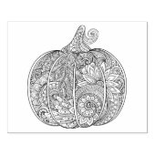 Decoratief pompoen rubberstempel (Afrduk)
