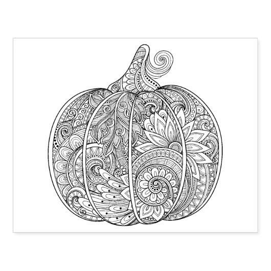 Decoratief pompoen rubberstempel (Afrduk)