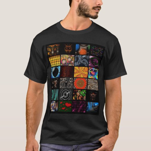 Decoratief Pop Arts Patroon T-shirt (Voorkant)