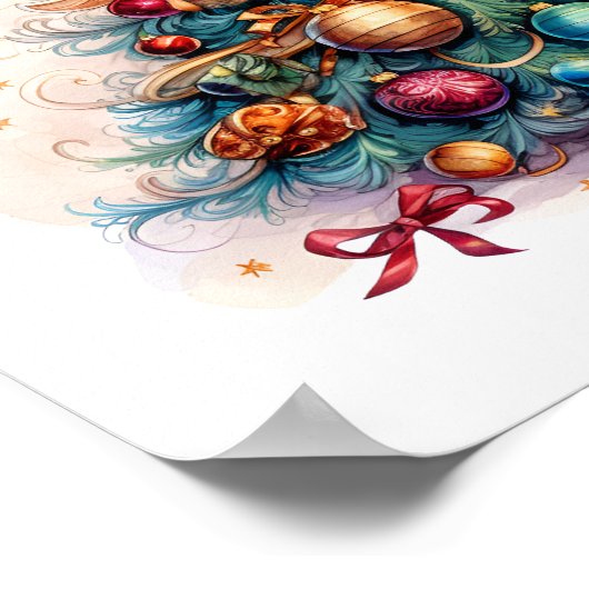 Decoratief, poster van de Kerstmisschets (Hoek)