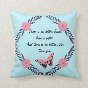 Decoratief proefzuster Quote past vlinder aan Kussen