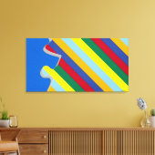 Decoratief Puzzle Piece Abstract Pop Art Canvas Afdruk (Insitu (Woonkamer))