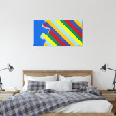 Decoratief Puzzle Piece Abstract Pop Art Canvas Afdruk (Insitu (Slaapkamer))