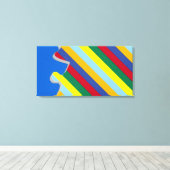 Decoratief Puzzle Piece Abstract Pop Art Canvas Afdruk (Insitu (Houten vloer))