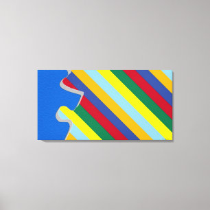 Decoratief Puzzle Piece Abstract Pop Art Canvas Afdruk