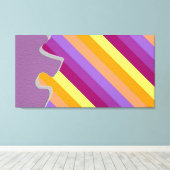 Decoratief Puzzle Piece Abstract Sugar Canvas Afdruk (Insitu (Houten vloer))