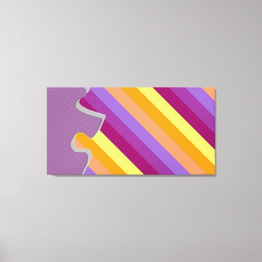 Decoratief Puzzle Piece Abstract Sugar Canvas Afdruk (Voorkant)