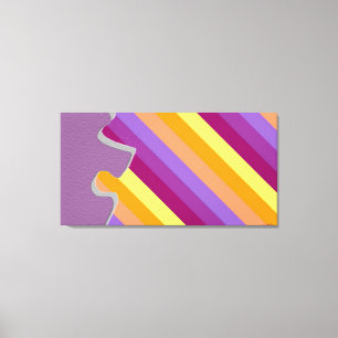 Decoratief Puzzle Piece Abstract Sugar Canvas Afdruk