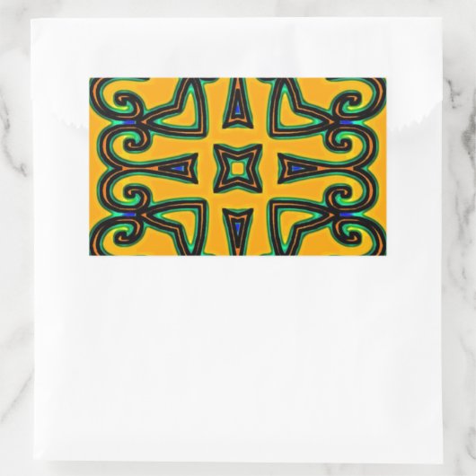 Decoratief Rechthoekige Sticker (Tas)