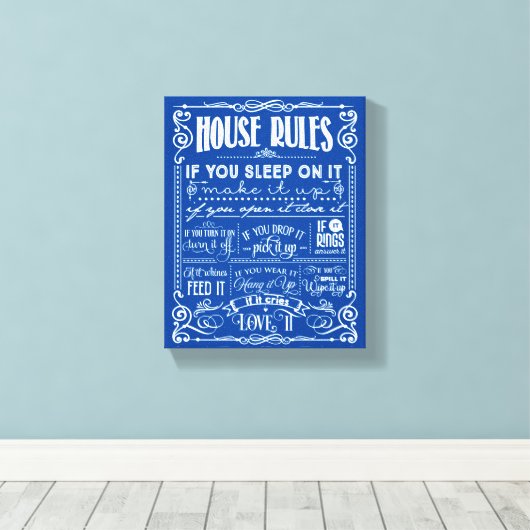 Decoratief reglement van het Huis Canvas Afdruk (Insitu (Houten vloer))