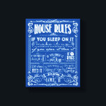 Decoratief reglement van het Huis Canvas Afdruk<br><div class="desc">Een lijst van huisregels in een mooi geïllustreerd formaat.</div>