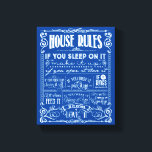 Decoratief reglement van het Huis Canvas Afdruk<br><div class="desc">Een lijst van huisregels in een mooi geïllustreerd formaat.</div>