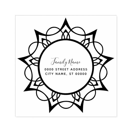 Decoratief retouradres Rubberstempel (Afrduk)