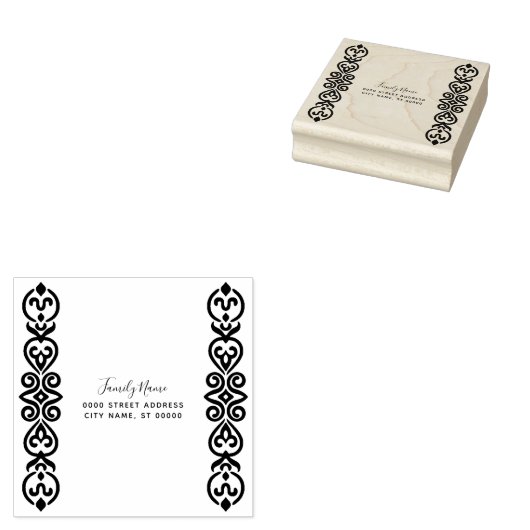 Decoratief retouradres Rubberstempel (Gestempeld)