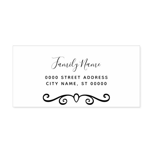 Decoratief retouradres Zelfinkkend stempel (Design)