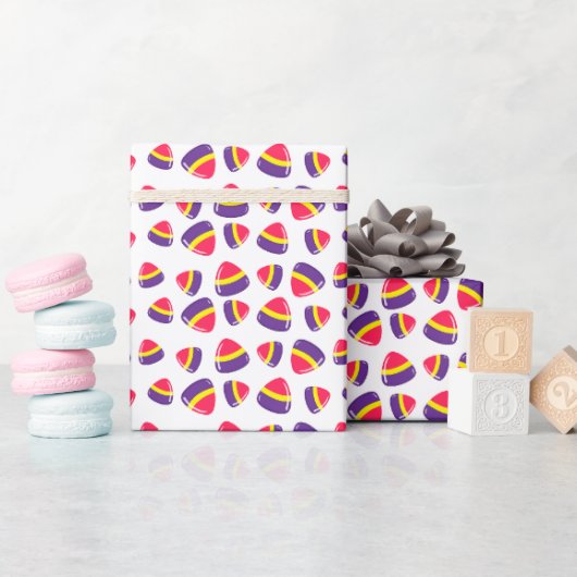 Decoratief Retro Christmas Snoep patroon Cadeaupapier (Baby Shower)