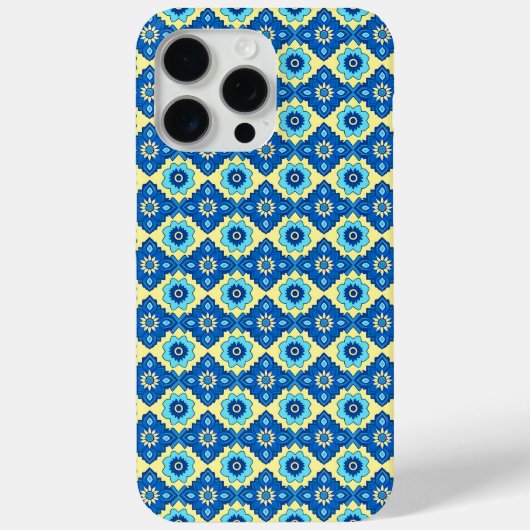 Decoratief Retro Geometrisch Bloemenpatroon Case-Mate iPhone Case (Achterkant)