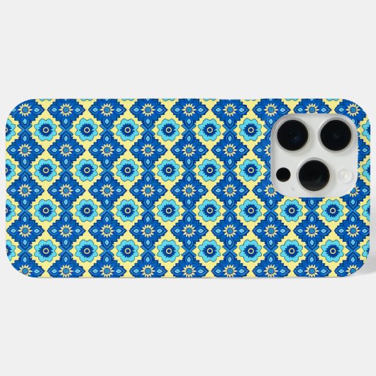 Decoratief Retro Geometrisch Bloemenpatroon Case-Mate iPhone Case (Achterkant (horizontaal))