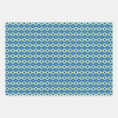 Decoratief Retro Geometrisch Bloemenpatroon Inpakpapier Vel (Voorkant)